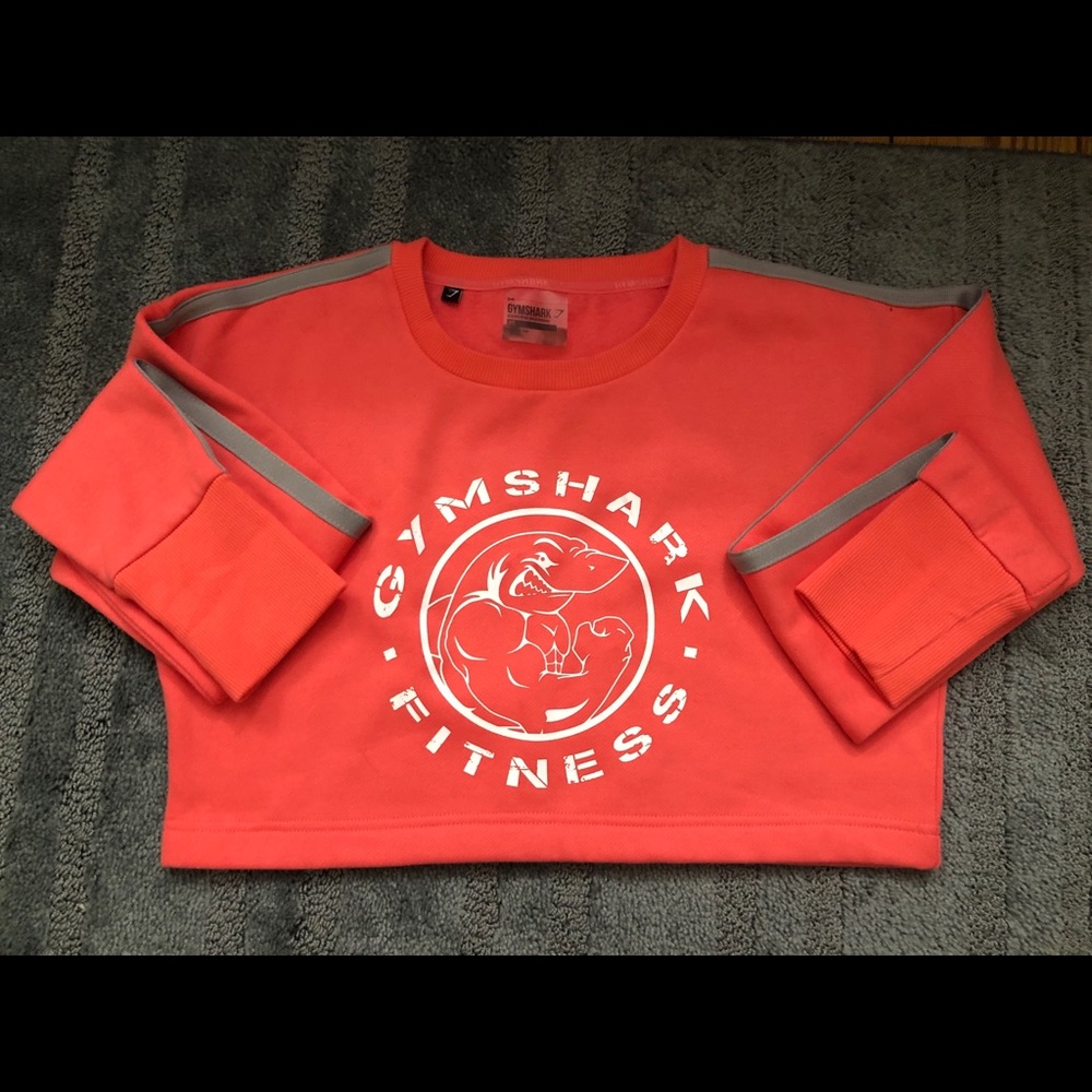 Gymshark Legacy Cropped Sweater in Coral Pink . In perfect condition